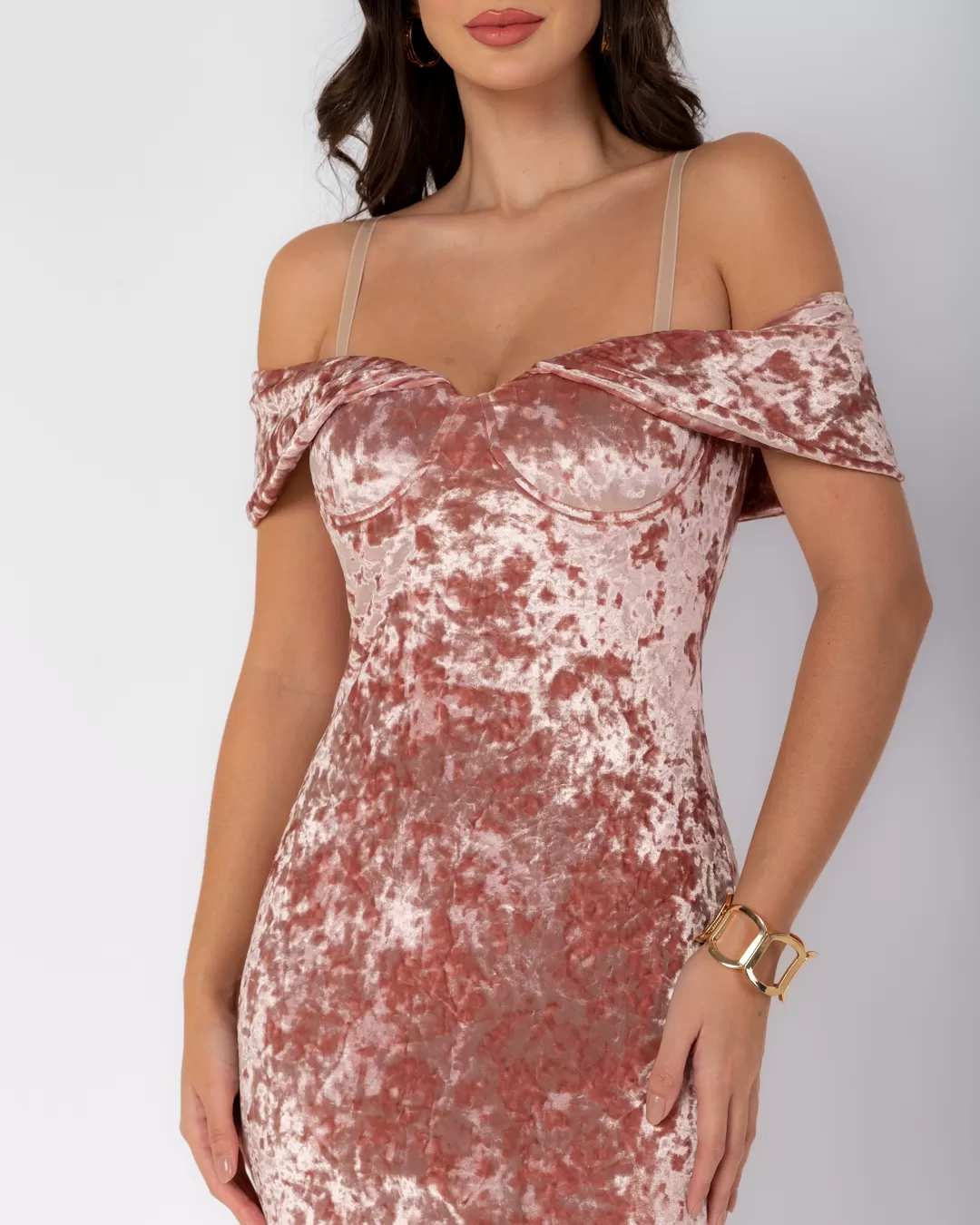 Miss Misses - Dress Miss Misses Tubinho With Top Bulge Rose - 12050ROSE