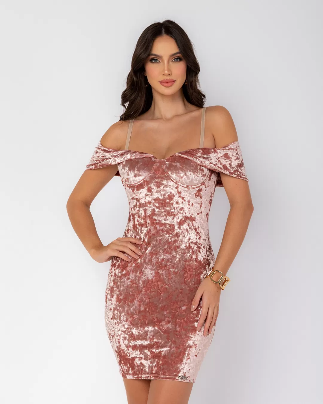 Miss Misses - Dress Miss Misses Tubinho With Top Bulge Rose - 12050ROSE