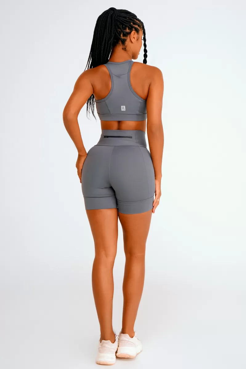 Lets Gym - Shorts Runner Cinza - 2446GF