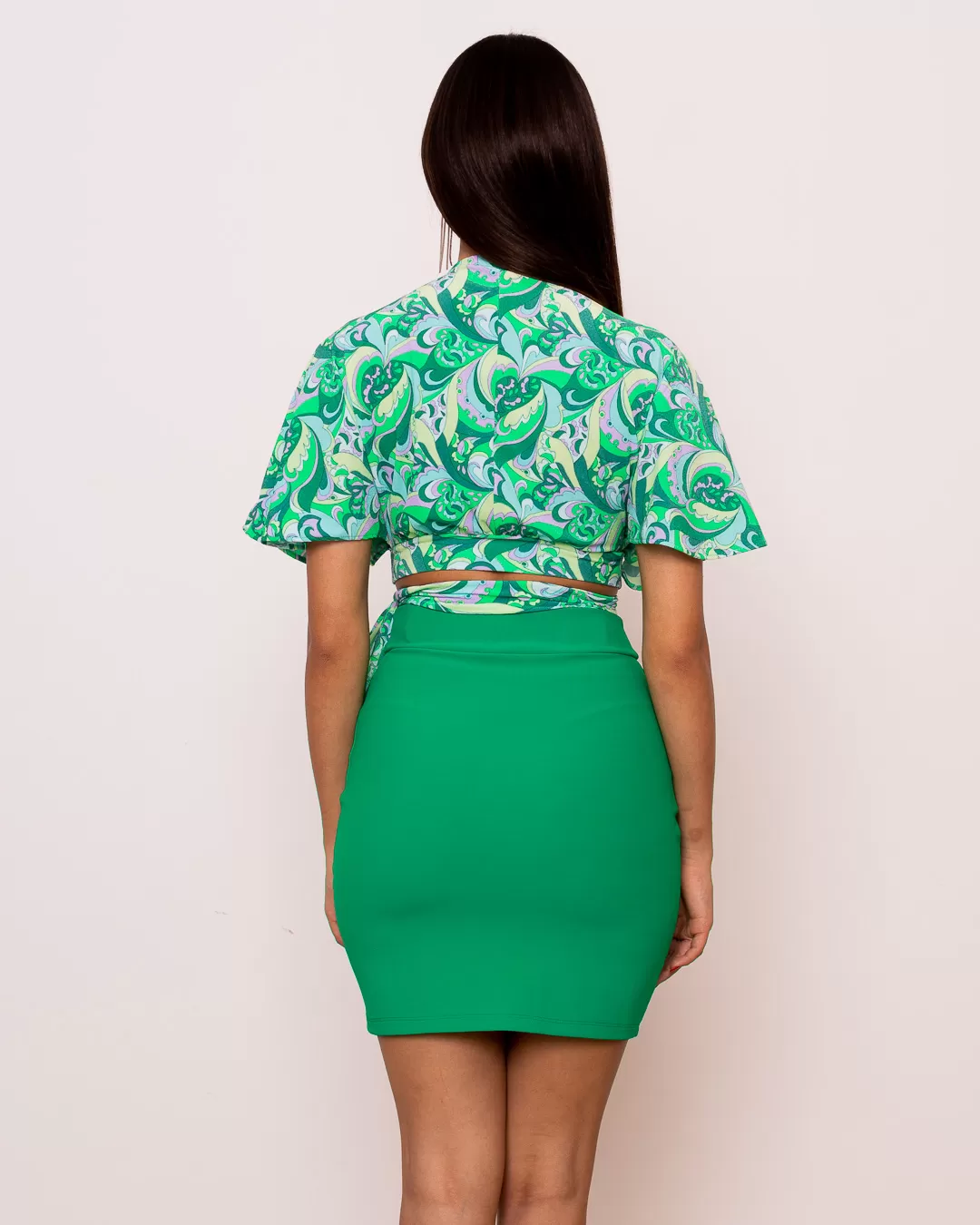 Miss Misses - Mini Saia Miss Misses Com Recorte Verde - 18988VERDE