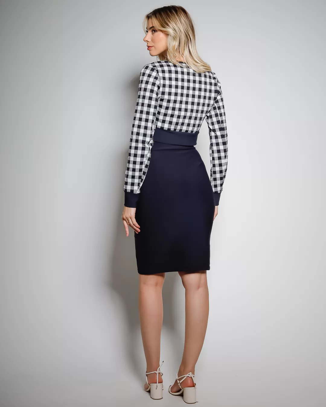 Miss Misses - Skirt Miss Misses Midi Black Plaid - 19095SAPRETO