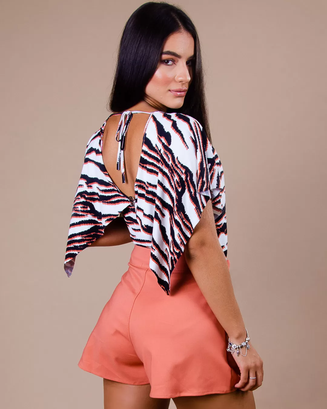 Miss Misses - Short Miss Misses Tailoring with Pockets Beige - 80328BEGE