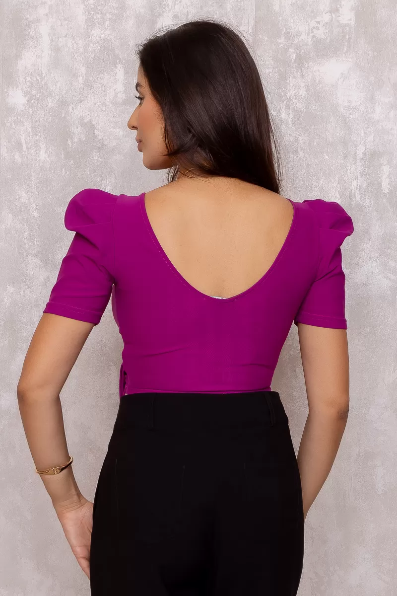 Miss Misses - Purple Miss Misses Princess Sleeve Shirt - 18774ROXO