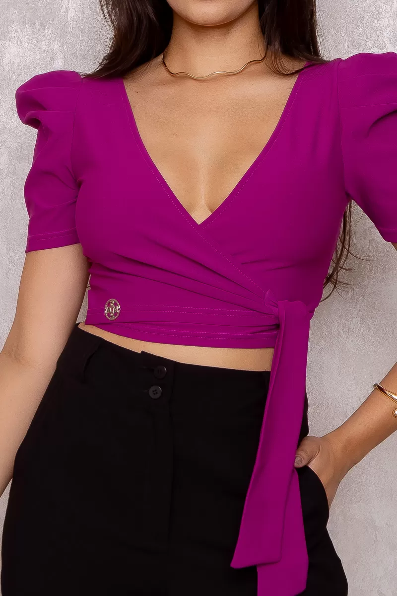 Miss Misses - Purple Miss Misses Princess Sleeve Shirt - 18774ROXO