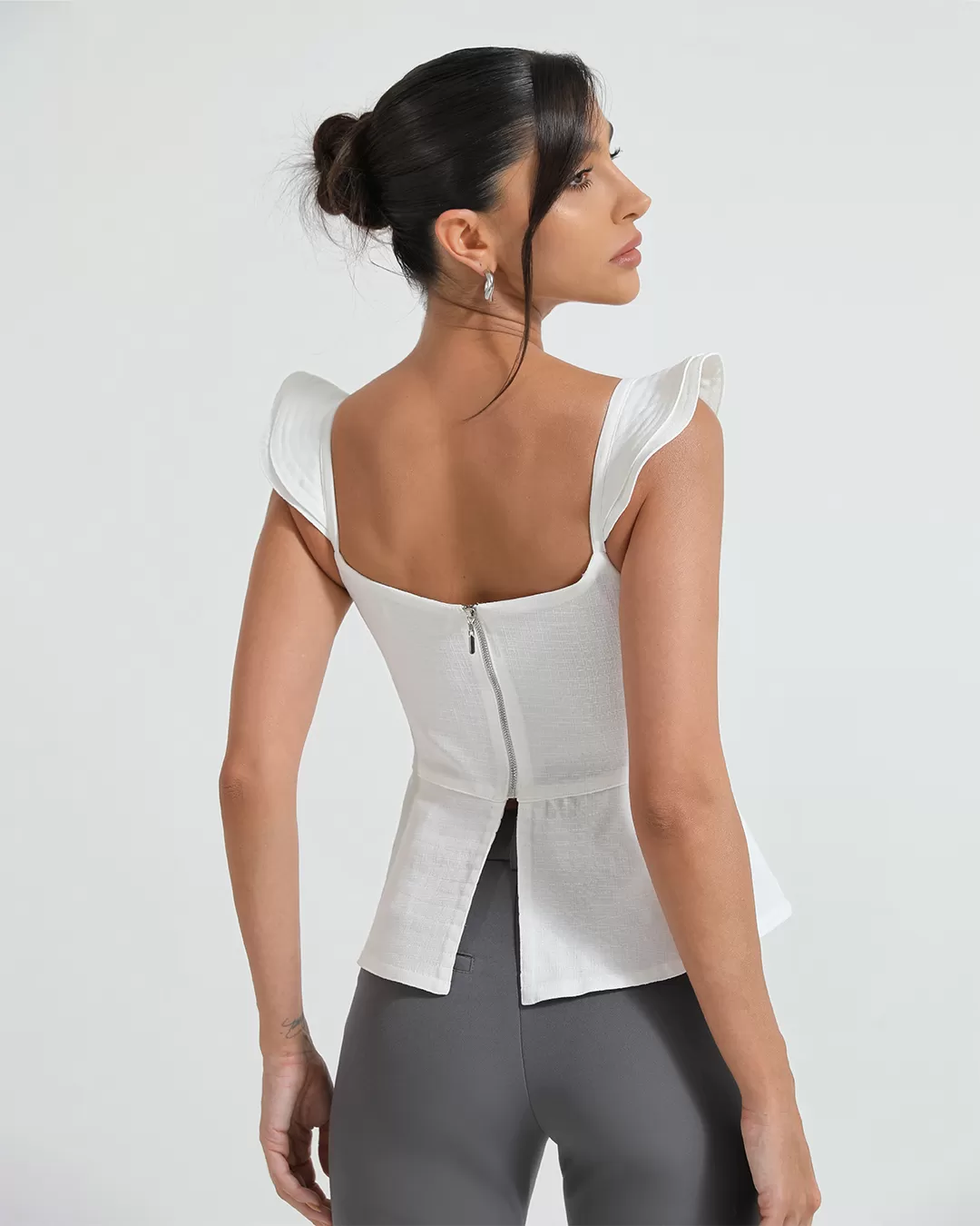 Dot Clothing - Blusa Dot Clothing Peplum Offwhite - 2264OFF