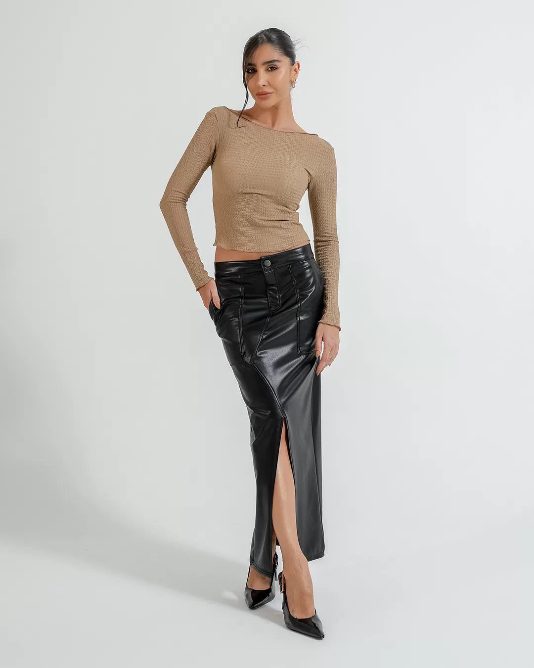 Dot Clothing - Dot Clothing Long Sleeve Shirt Beige - 2400BEGE