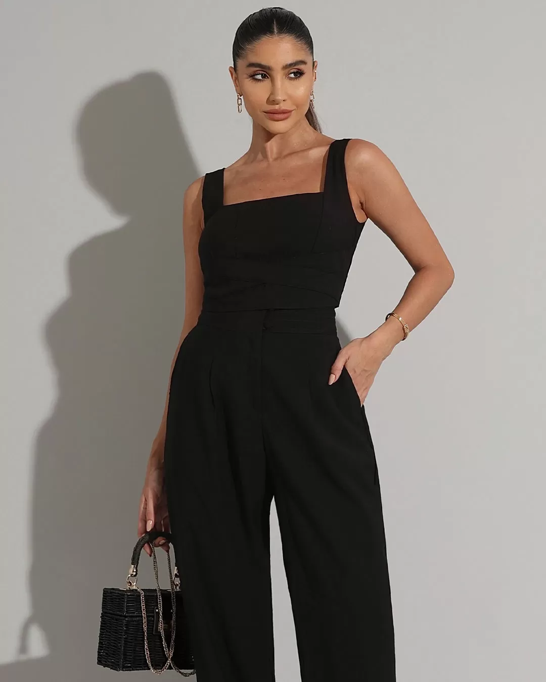 Miss Misses - Cropped Miss Misses Pesponto Preto - 54223CRPRETO