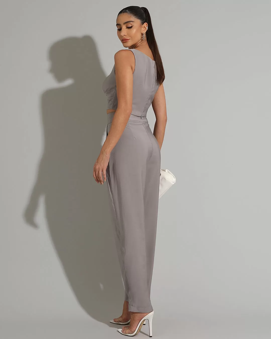 Miss Misses - Cropped Miss Misses Pesponto Cinza - 54223CRCINZA