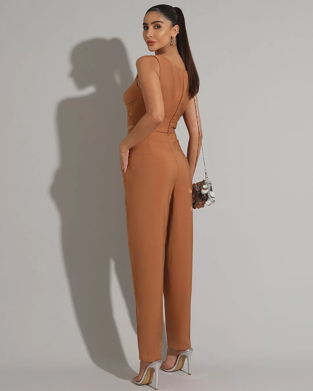 Miss Misses - Cropped Miss Misses Pesponto Caramelo - 54223CRMARROM