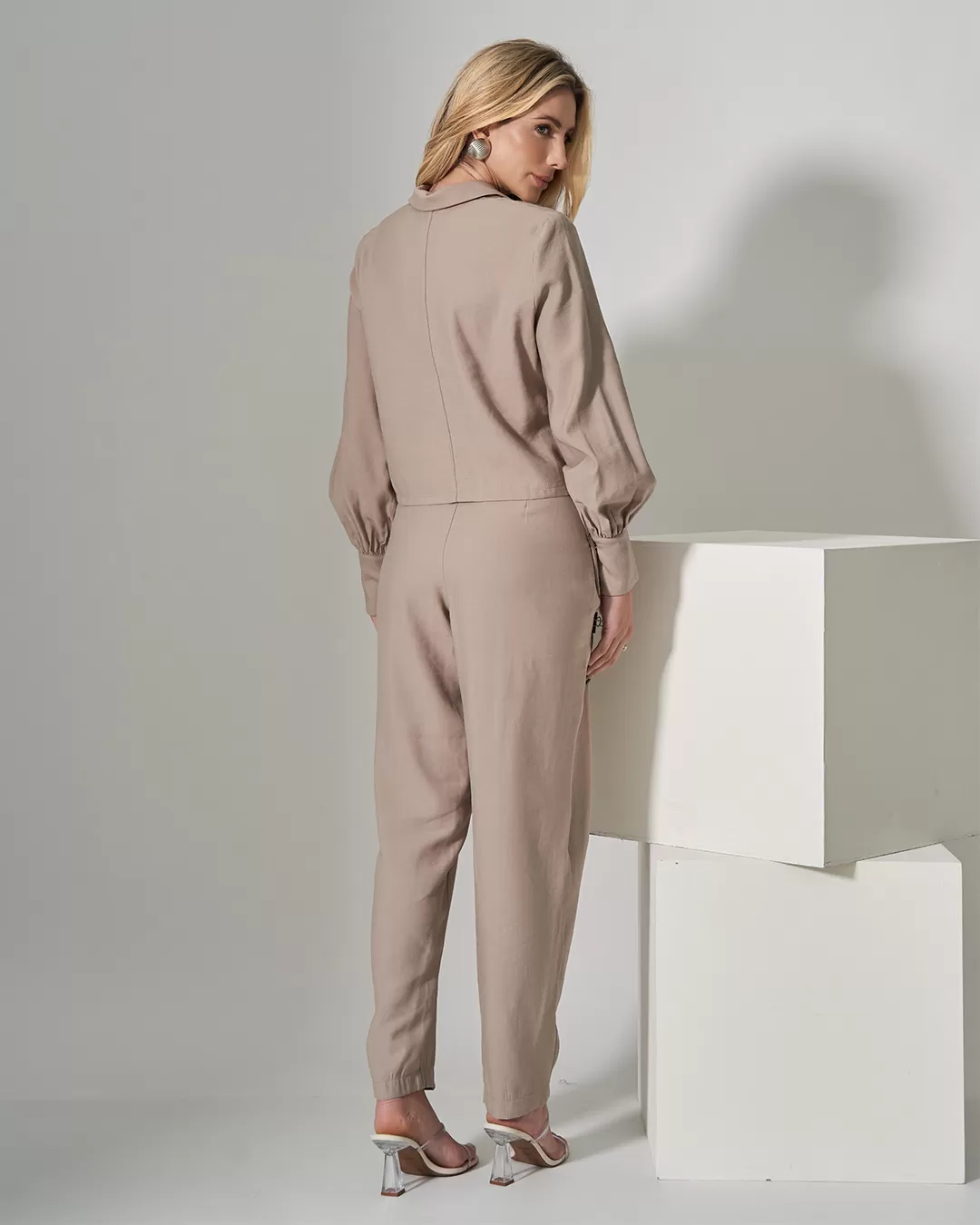 Miss Misses - Set Miss Misses Shirt and Pants Carrot Khaki - 54271BEGE