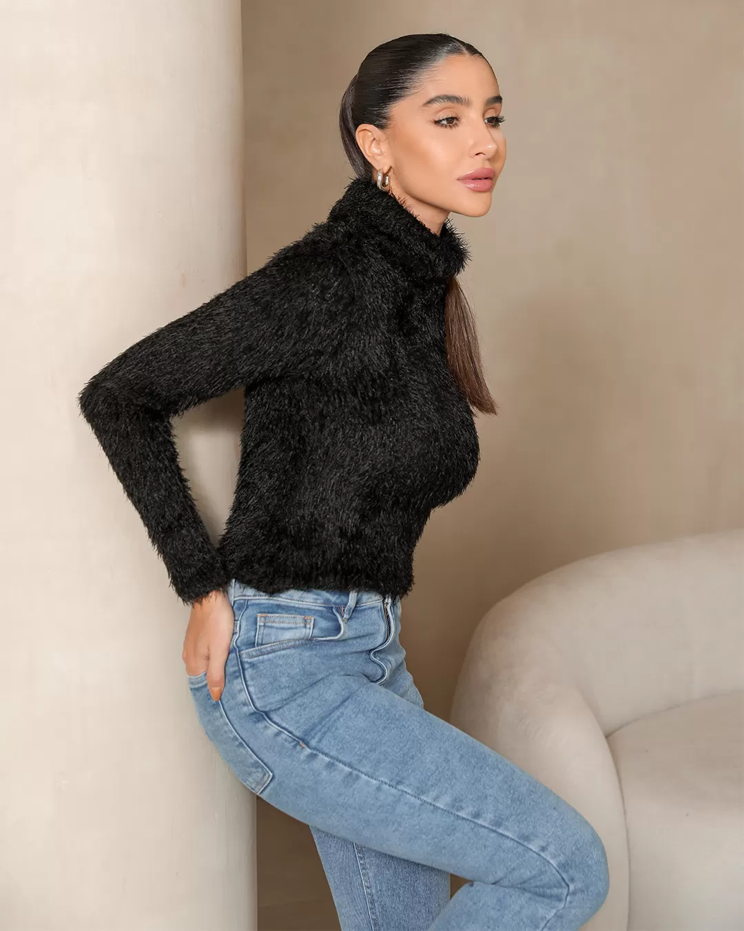 Dot Clothing - Shirt Dot Clothing Cacharrel Fluffy Black - 2398PRETO