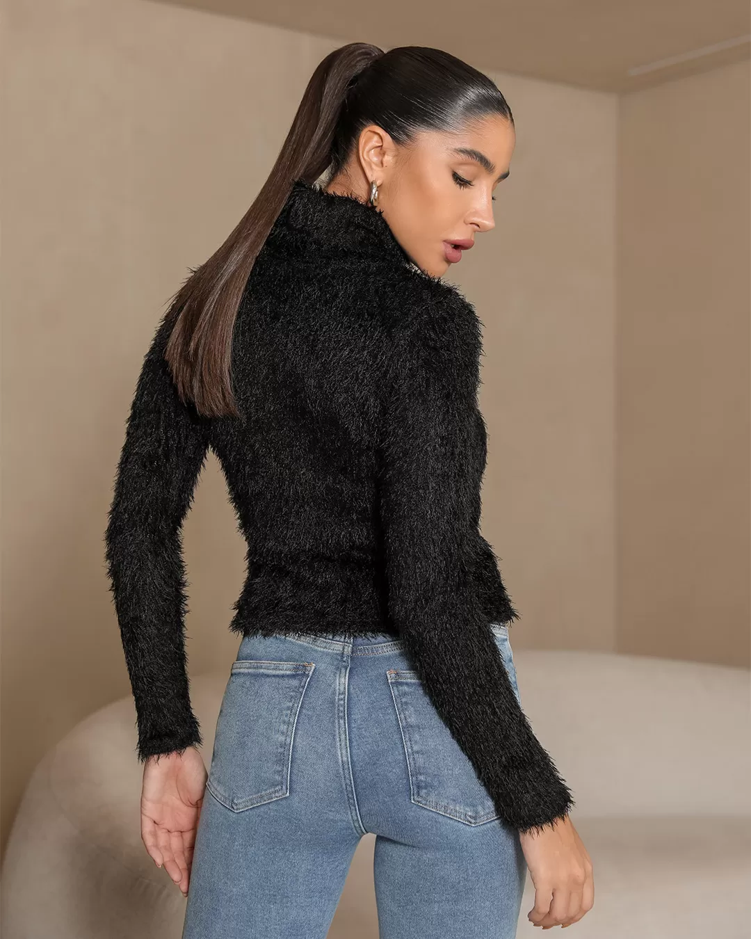 Dot Clothing - Shirt Dot Clothing Cacharrel Fluffy Black - 2398PRETO