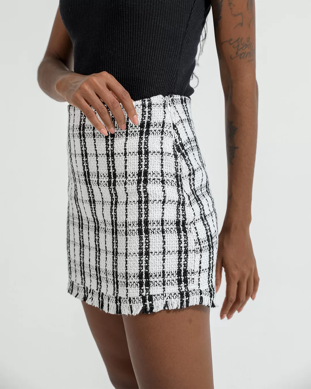 Dot Clothing - Set Dot Clothing Shorts and Blazer Tweedy Offwhite - 2377OFF