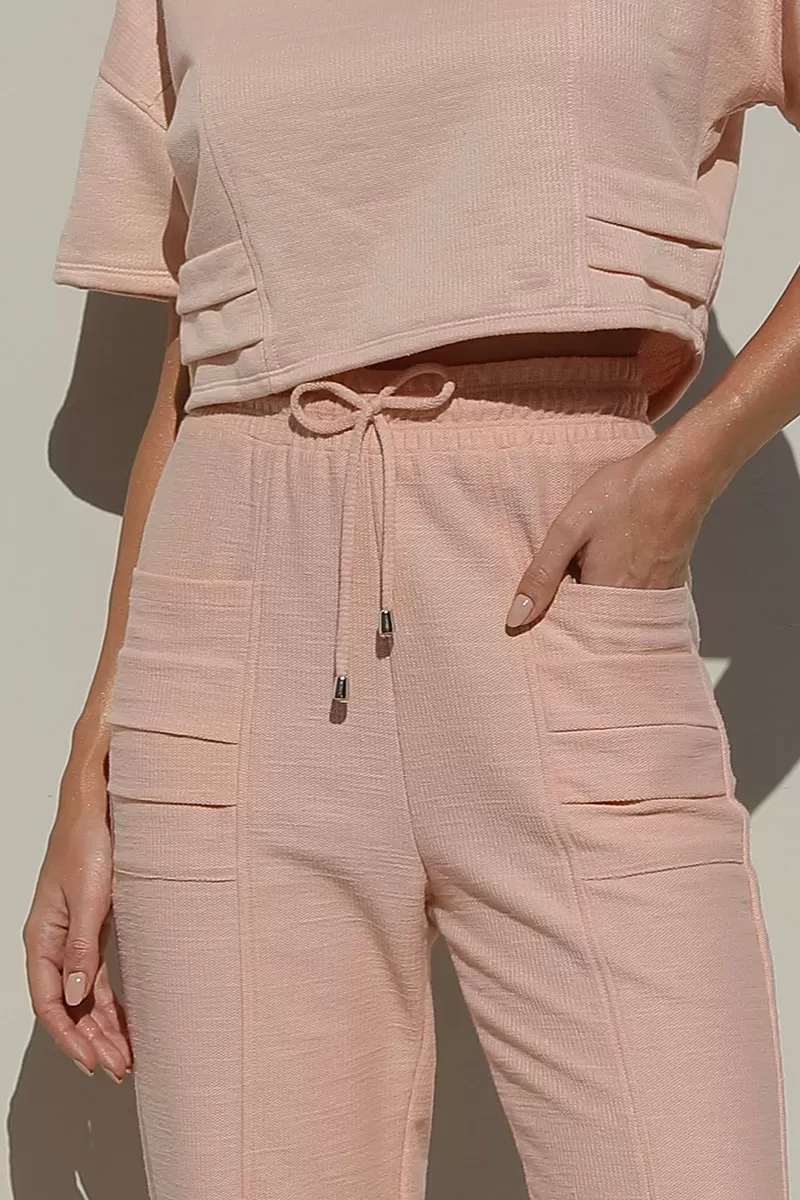 Miss Misses - Calça Miss Misses Moletinho Com Bolso Rosê - 54323ROSE