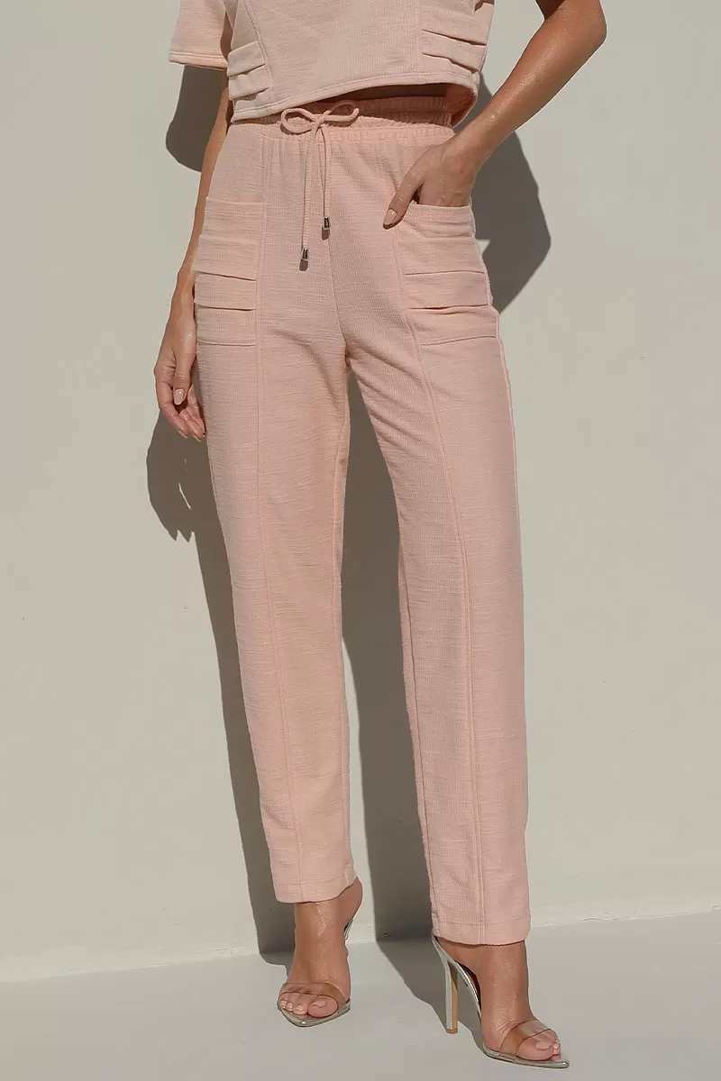 Miss Misses - Calça Miss Misses Moletinho Com Bolso Rosê - 54323ROSE