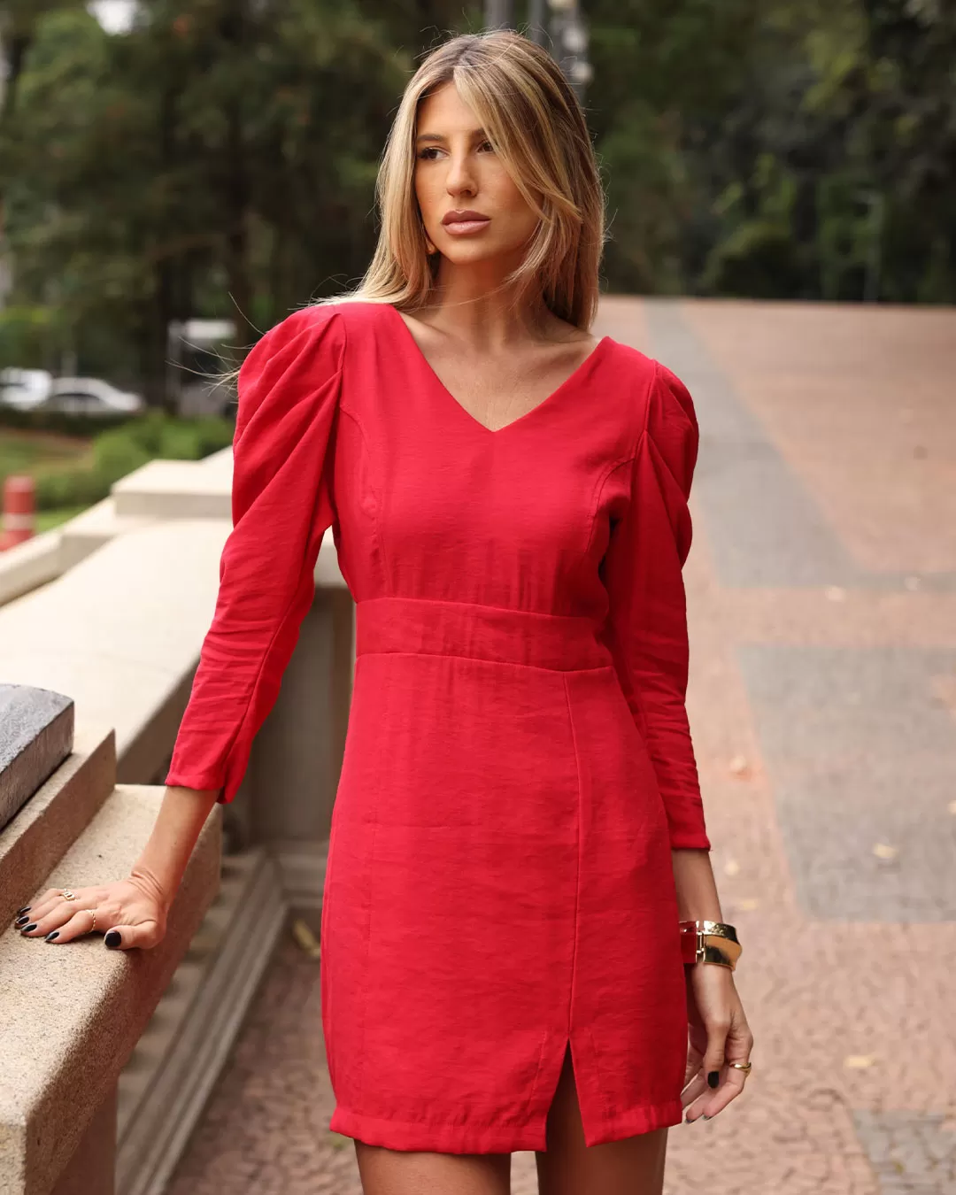 Miss Misses - Dress Miss Misses Long Sleeve Tube Dress Princess Red - 54303VERMELHO