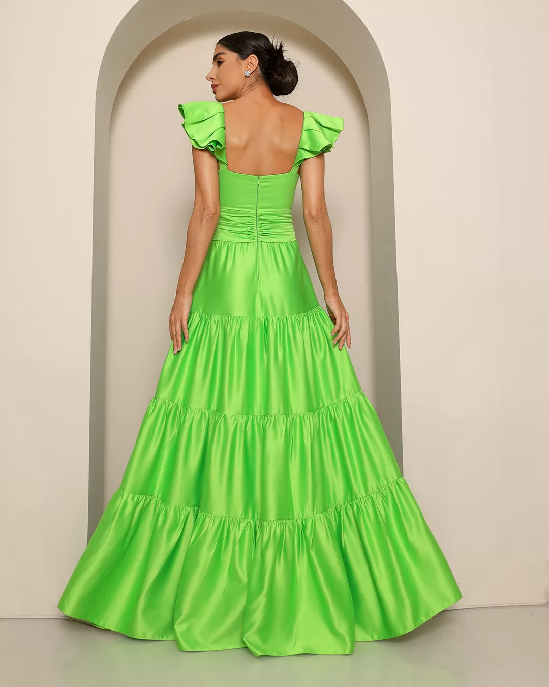 Dot Clothing - Dress Dot Clothing Long Satin Black - 1855VERDE