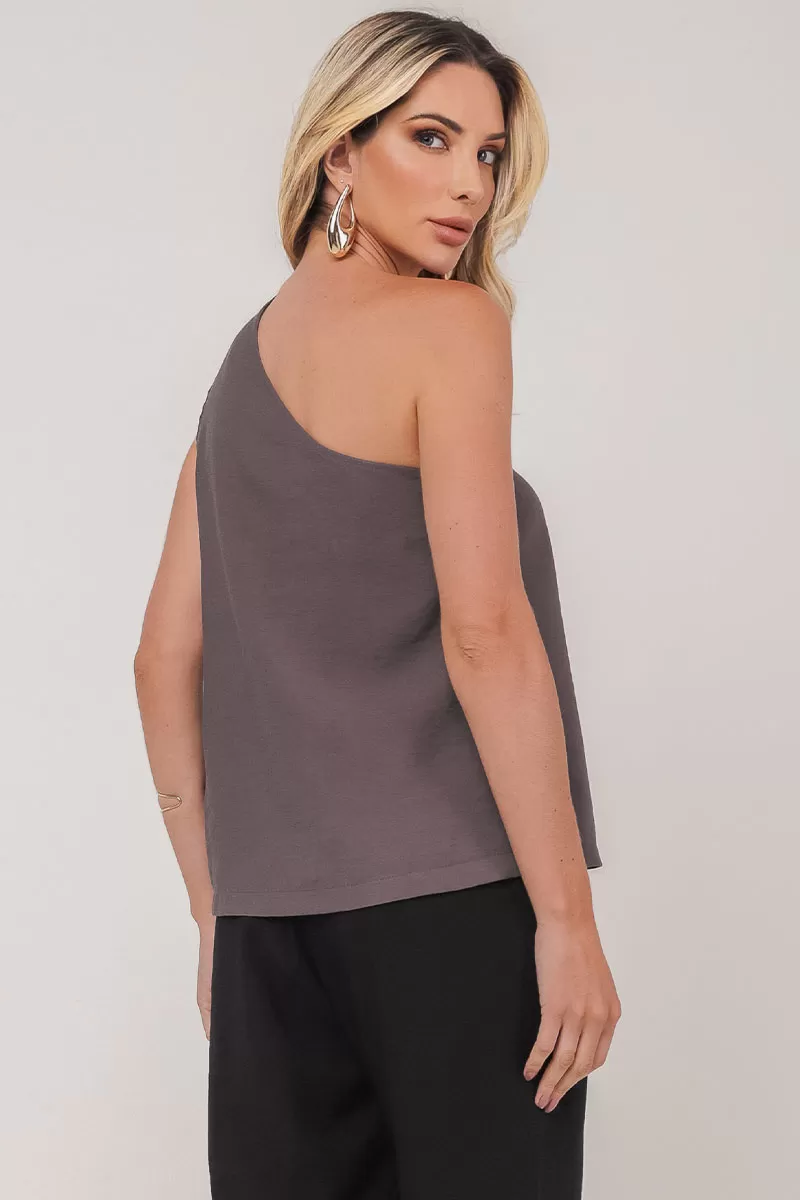 Miss Misses - Blusa Miss Misses C/Prega Ombro Só Chumbo - 54334022