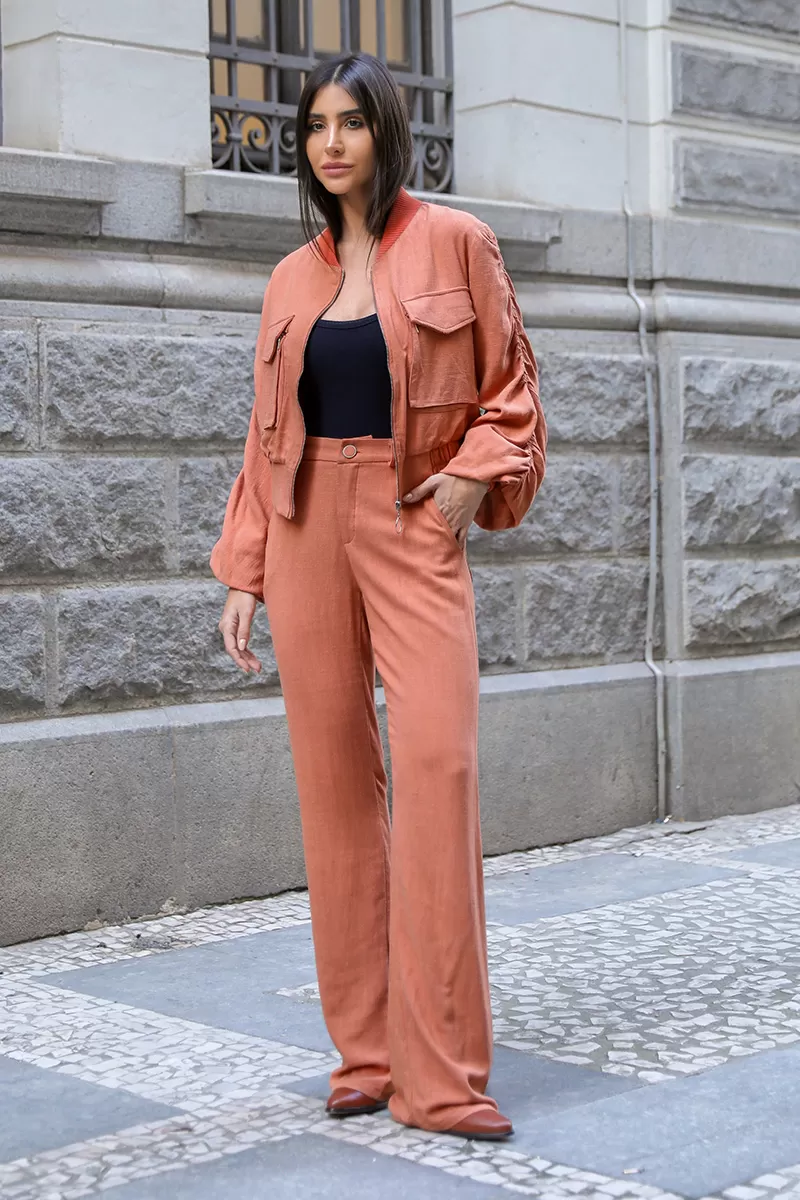 Dot Clothing - Set Dot Clothing Bomber And Pants Salmon - 2374SAL