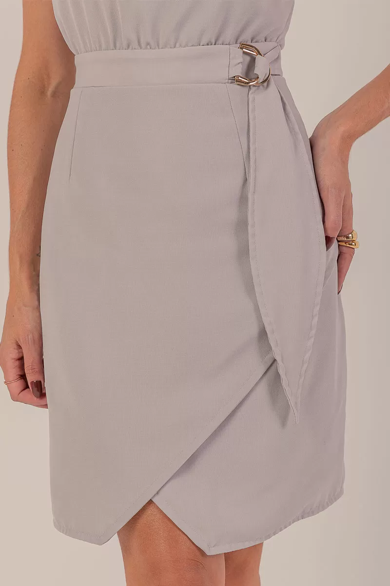 Miss Misses - Vestido Miss Misses C/Detalhe Metal Gelo - 54333GELO