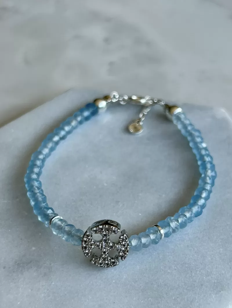 Mikabe - Pulseira Pedra Jade Azul Claro - MK1770