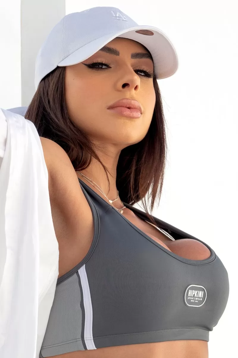 Hipkini - Top Favorite Cinza Escuro com Alças Cruzadas - 33330650
