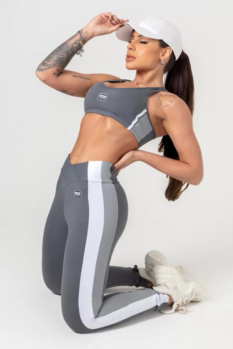 Hipkini - Top Favorite Cinza Escuro com Alças Cruzadas - 33330650
