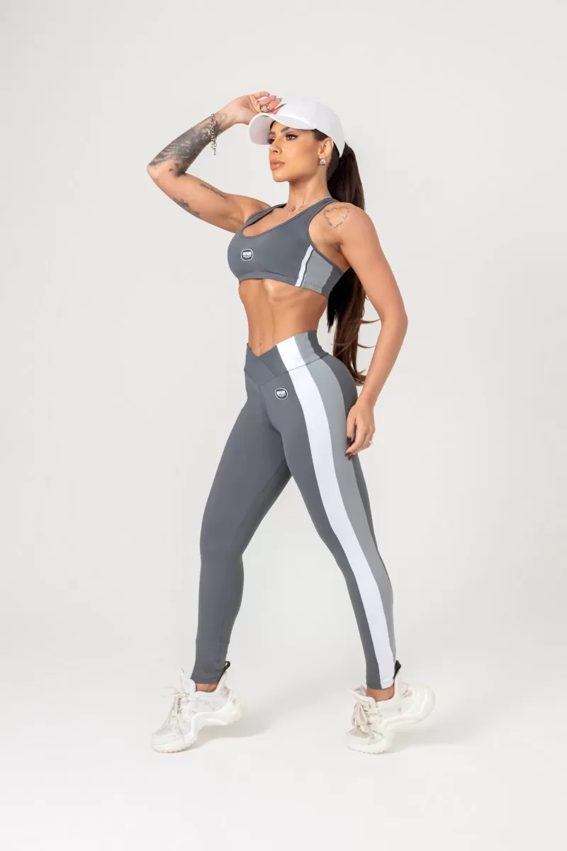 Hipkini - Top Favorite Cinza Escuro com Alças Cruzadas - 33330650