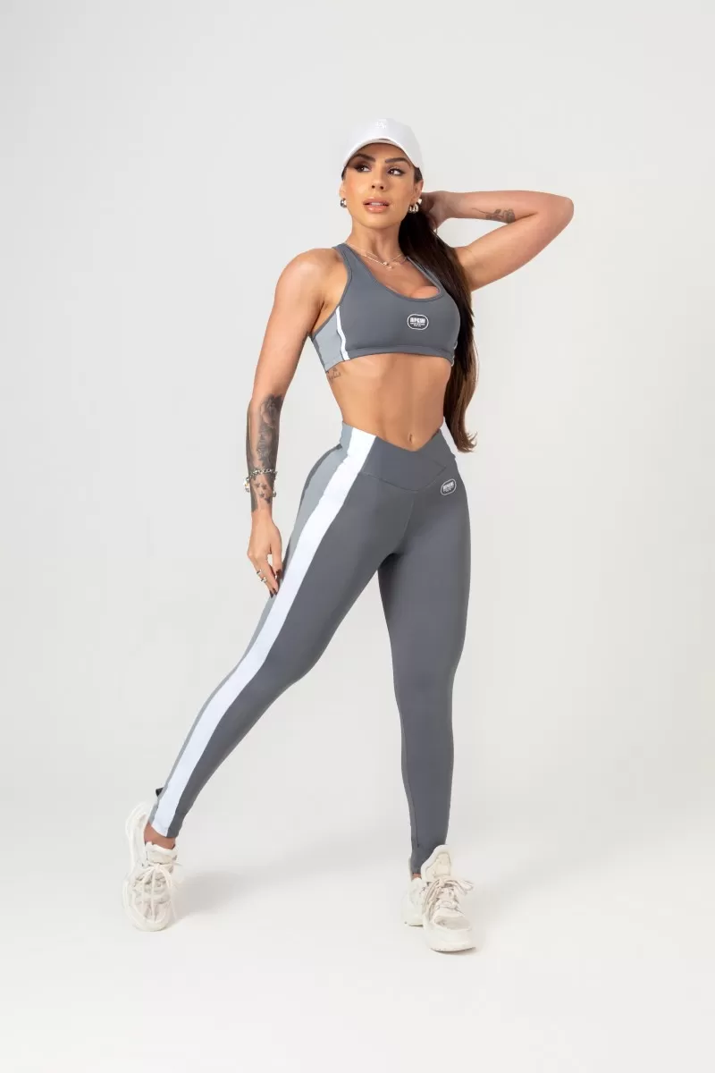 Hipkini - Top Favorite Cinza Escuro com Alças Cruzadas - 33330650