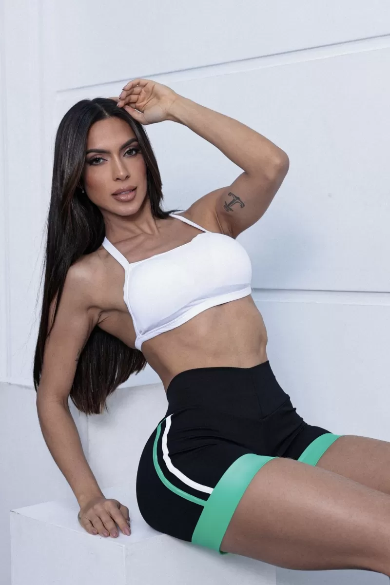 Canoan - Fresh Black White and Matte Green Shorts - 018062