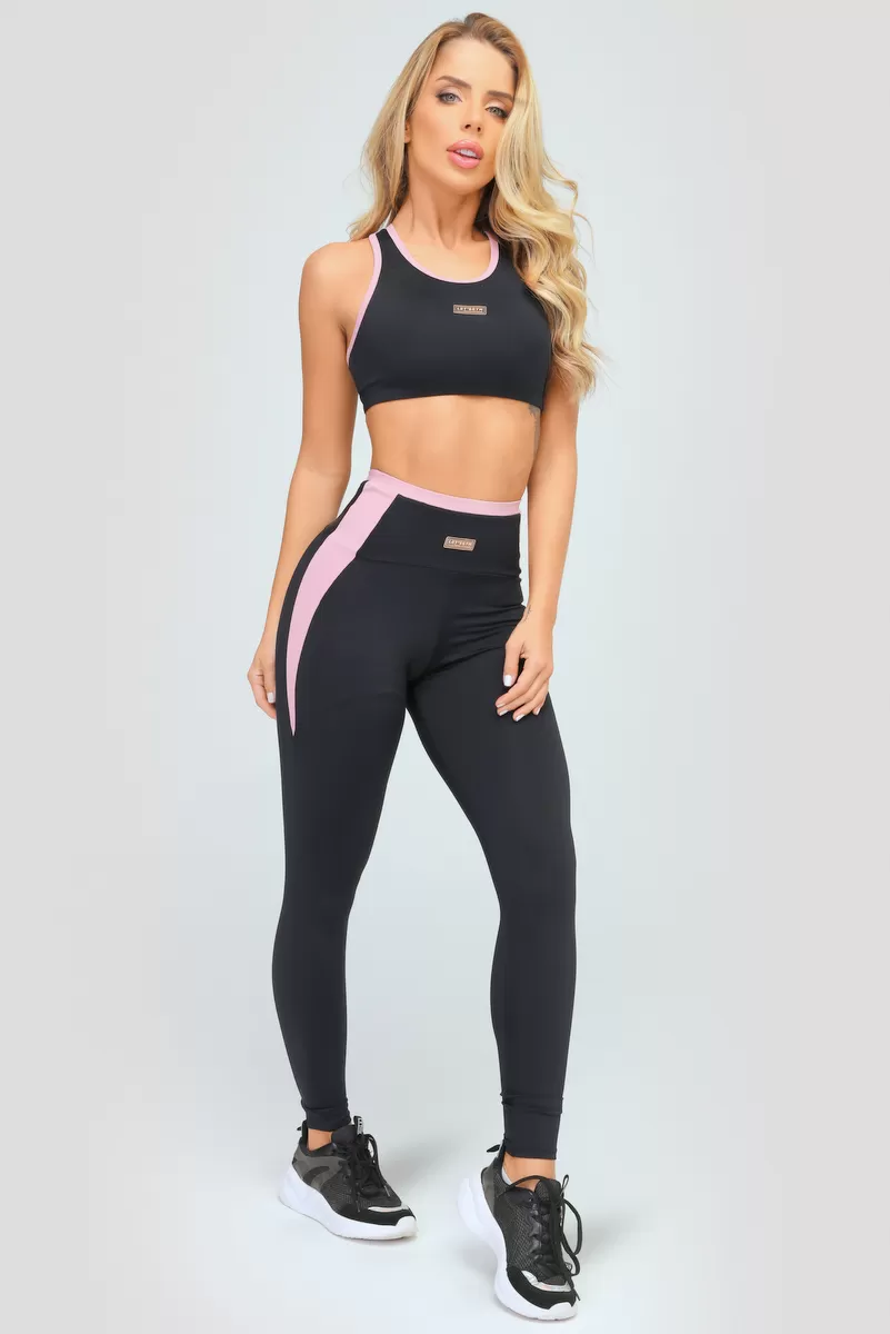 Lets Gym - Black Form Leggings - 2468PT