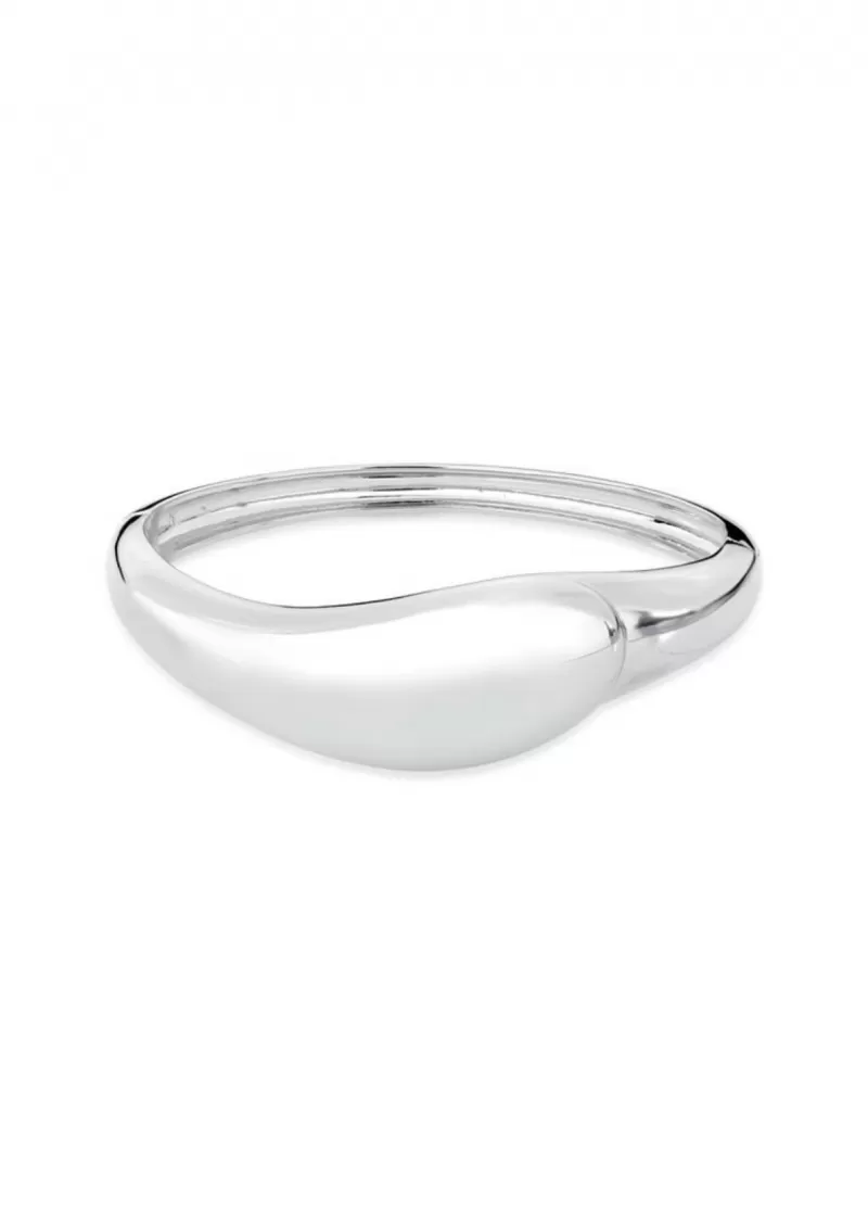 Mikabe - Bracelete Gota Liso Ródio Branco - MK1785