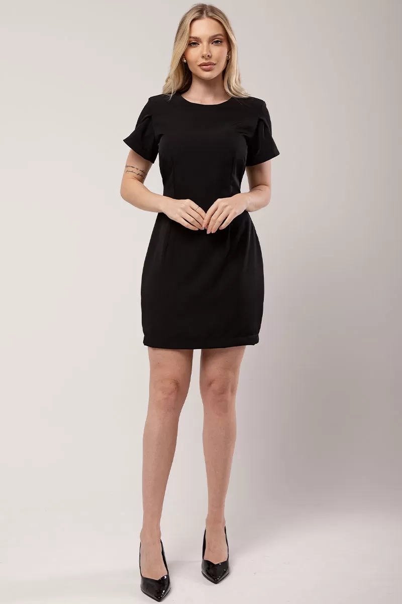 Miss Misses - Dress Miss Misses Tubinho With Shoulder Pad Black - 54351PRETO