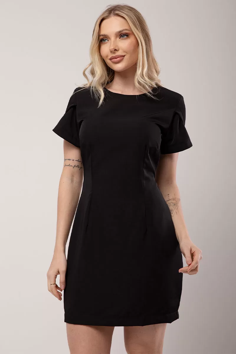 Miss Misses - Vestido Miss Misses Tubinho C/Ombreira Preto - 54351PRETO