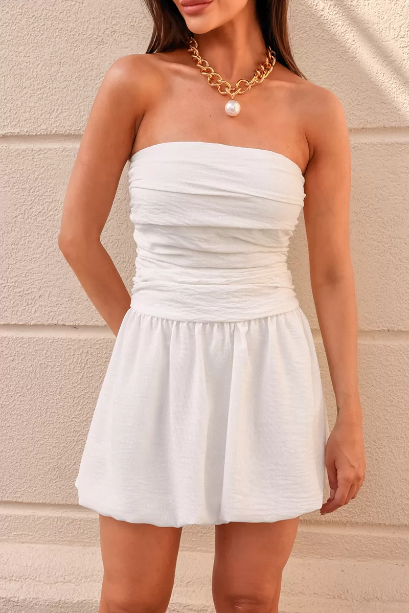 Dot Clothing - Vestido Dot Clothing TQC Balonê Offwhite - 2465OFF