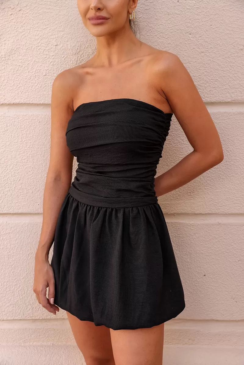 Dot Clothing - Vestido Dot Clothing TQC Balonê Preto - 2465PRETO