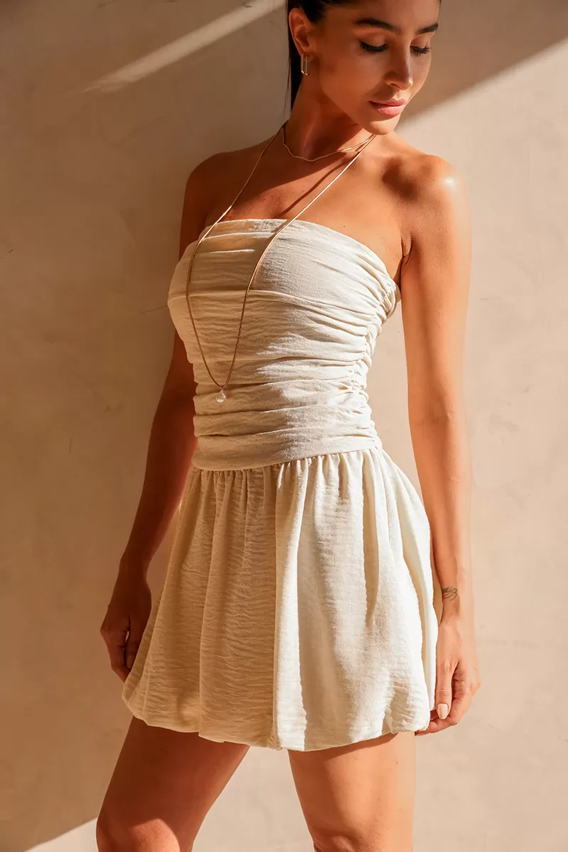 Dot Clothing - Dress Dot Clothing TQC Balonê Areia - 2465AREIA