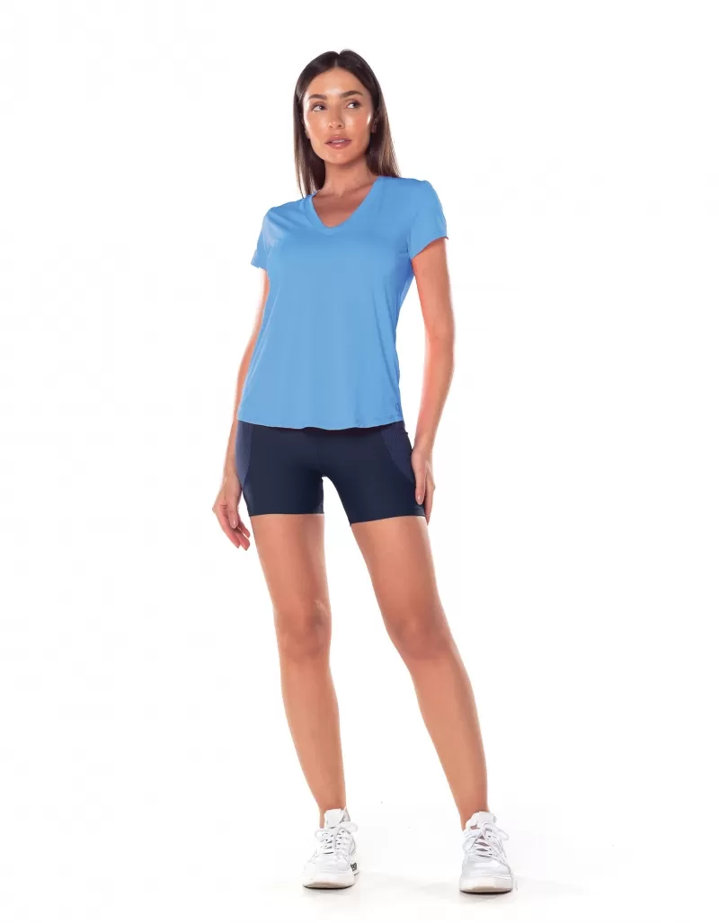 Vestem - Blusa Manga Curta Dry Fit Janice Azul Enseada - BMC31.ESS.C0301