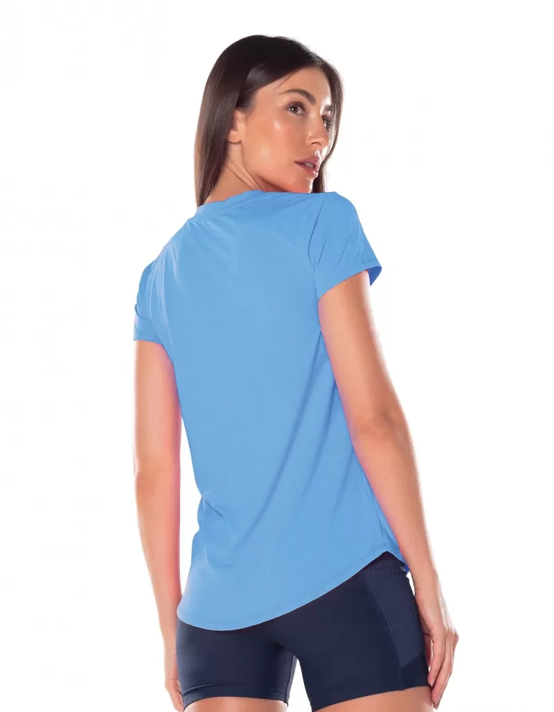 Vestem - Blusa Manga Curta Dry Fit Janice Azul Enseada - BMC31.ESS.C0301