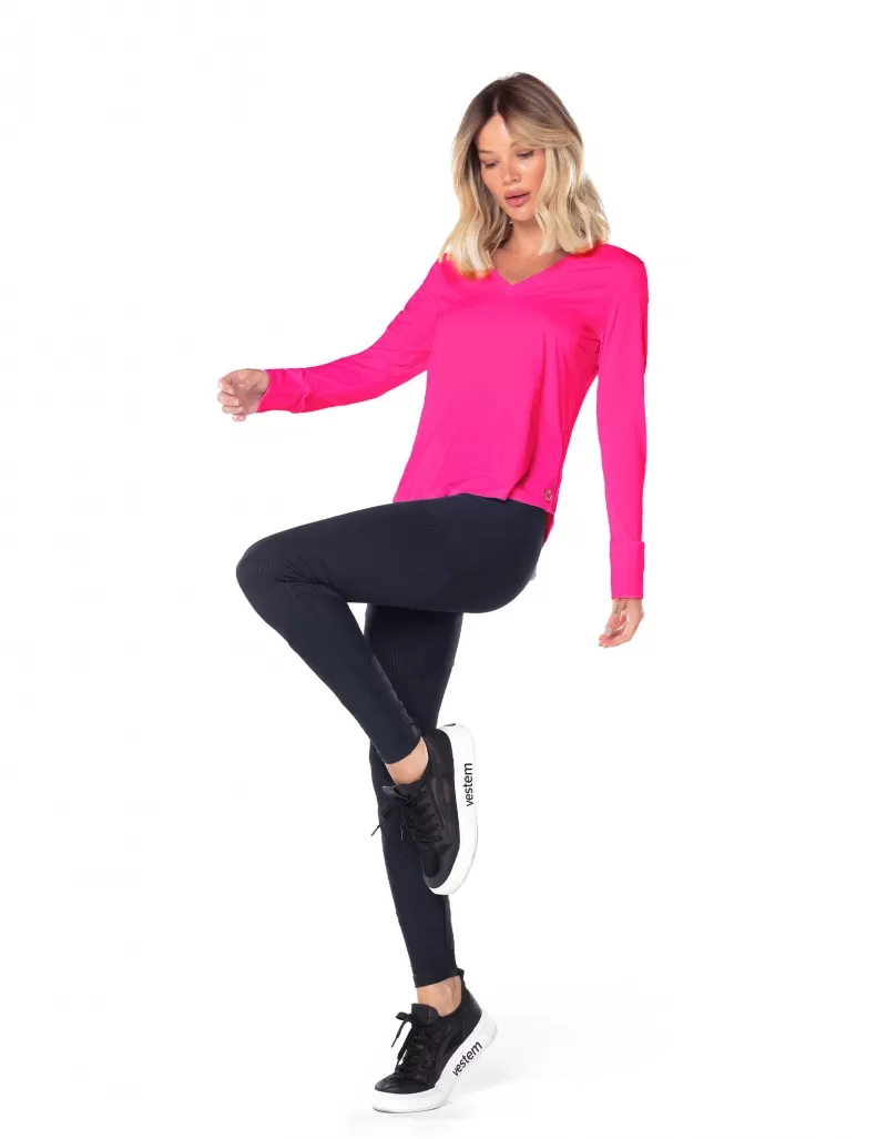 Vestem - Blusa Manga Longa Dry Fit Janice Pink Neon - BML16.ESS.C0003