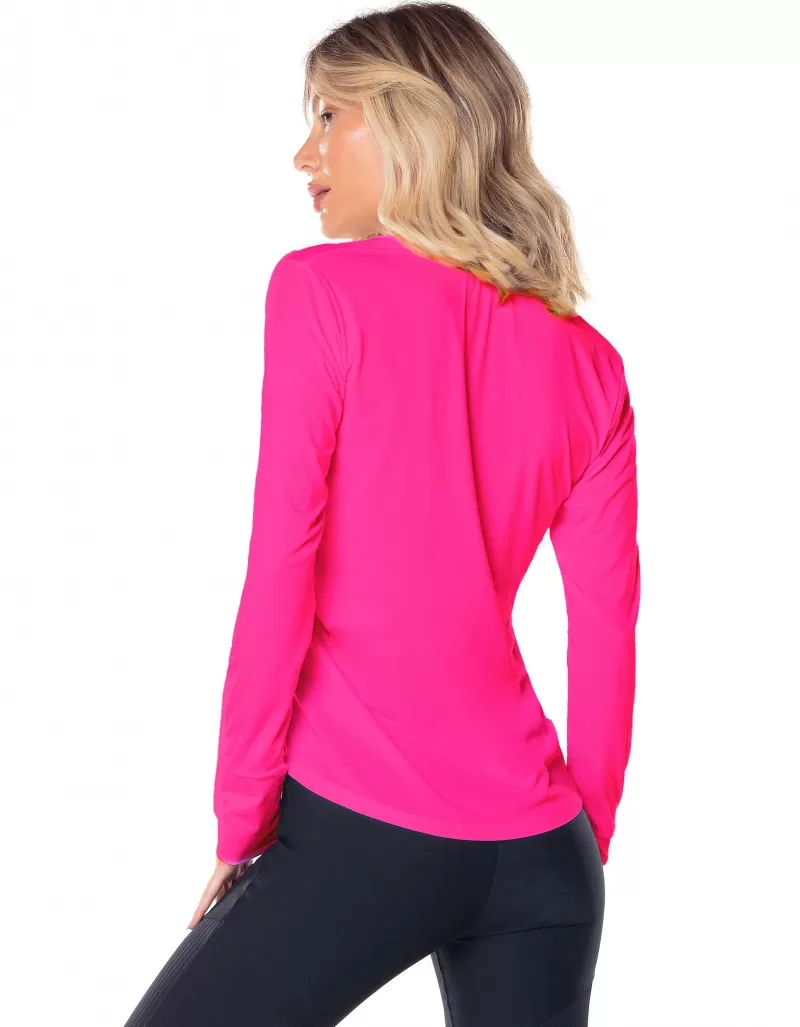 Vestem - Blusa Manga Longa Dry Fit Janice Pink Neon - BML16.ESS.C0003