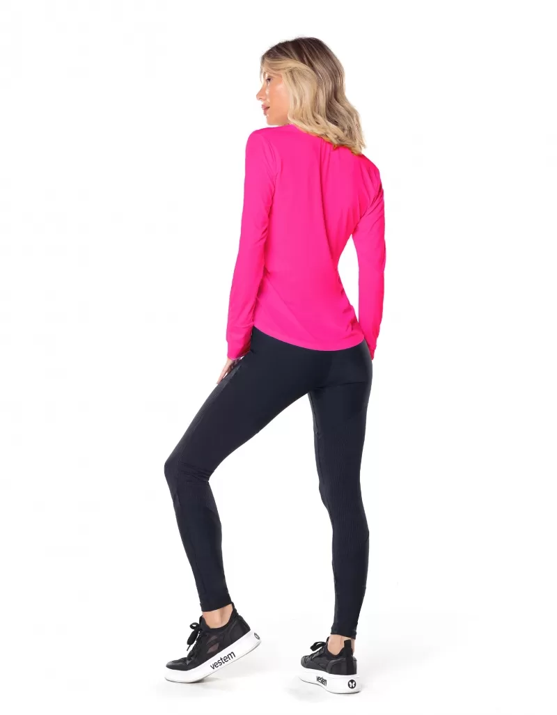 Vestem - Blusa Manga Longa Dry Fit Janice Pink Neon - BML16.ESS.C0003
