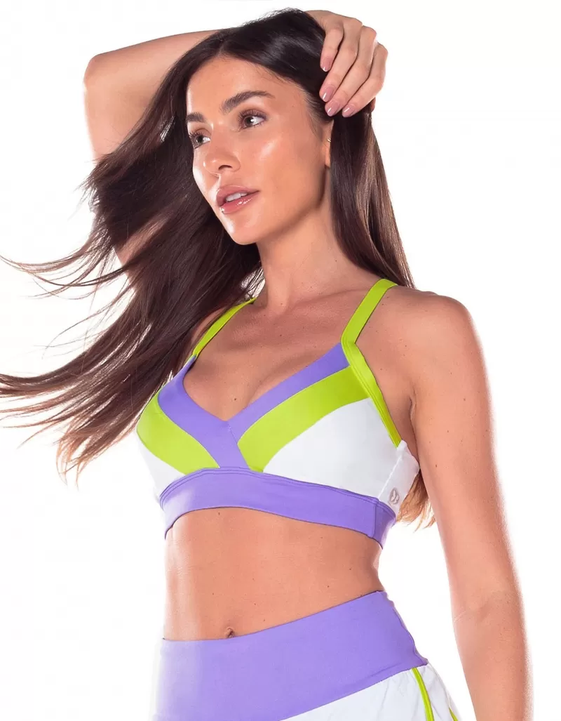 Vestem - White Esmesh Tricolor Top - TOP1075.V25.C0001