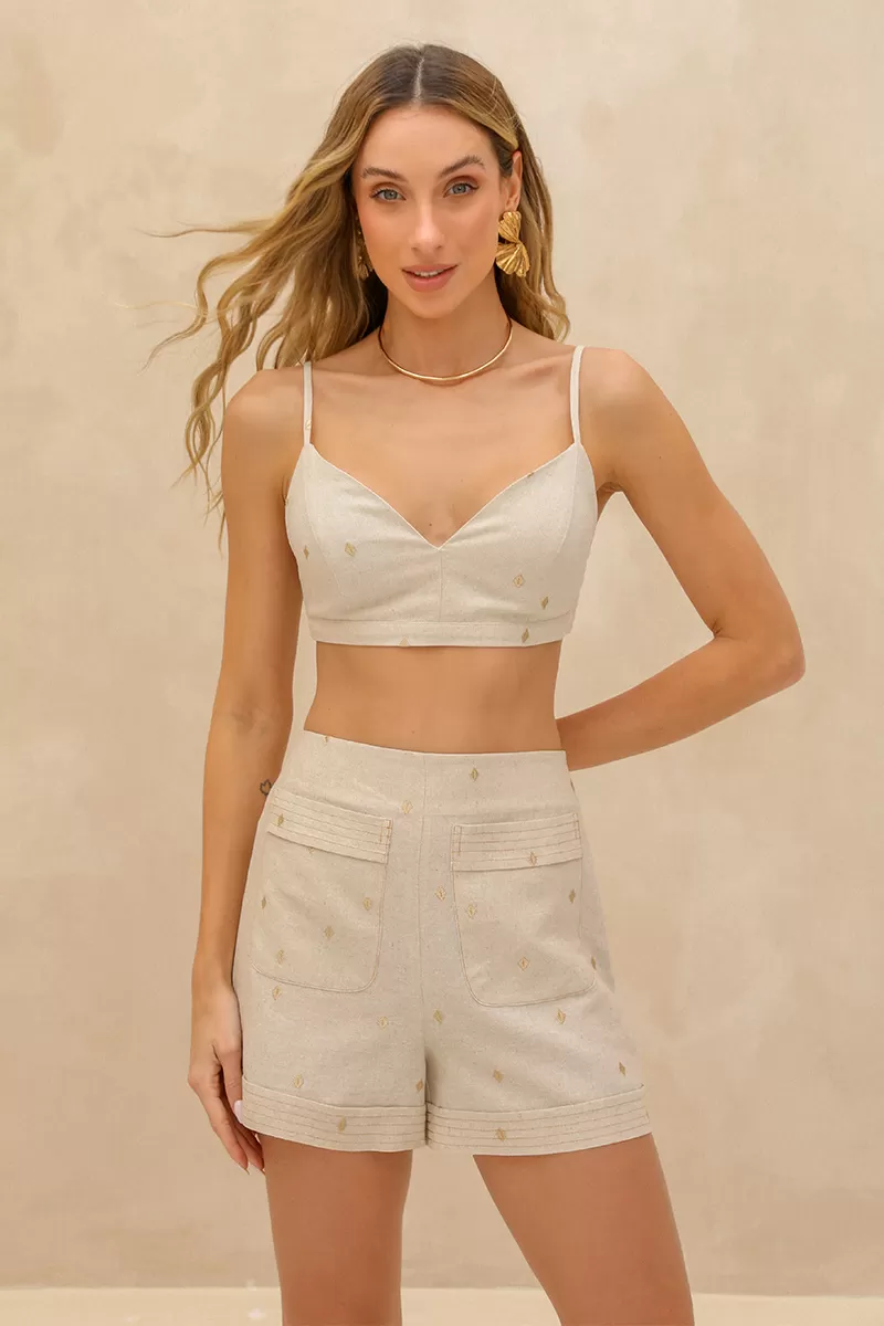 Dot Clothing - Trijunto Dot Clothing Milena Bordado Natural - 2459BEGE