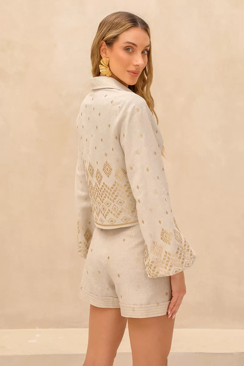 Dot Clothing - Trijunto Dot Clothing Milena Bordado Natural - 2459BEGE