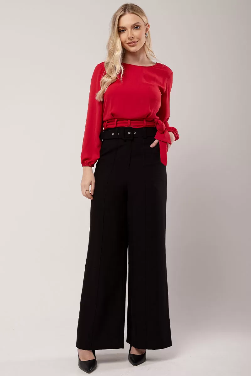 Miss Misses - Blusa Miss Misses Chiffon C/Faixa Vermelho - 80554VERM