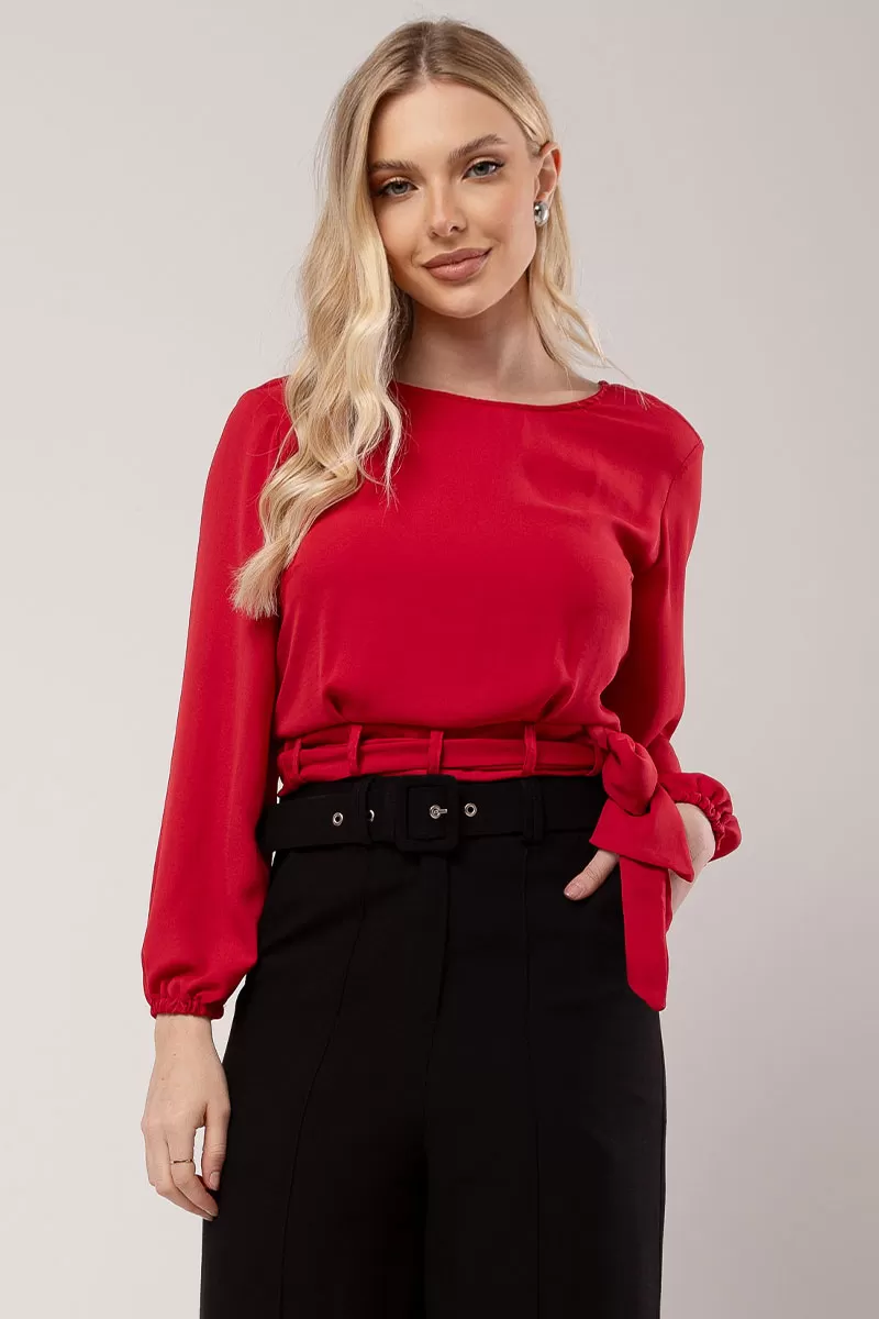 Miss Misses - Blusa Miss Misses Chiffon C/Faixa Vermelho - 80554VERM