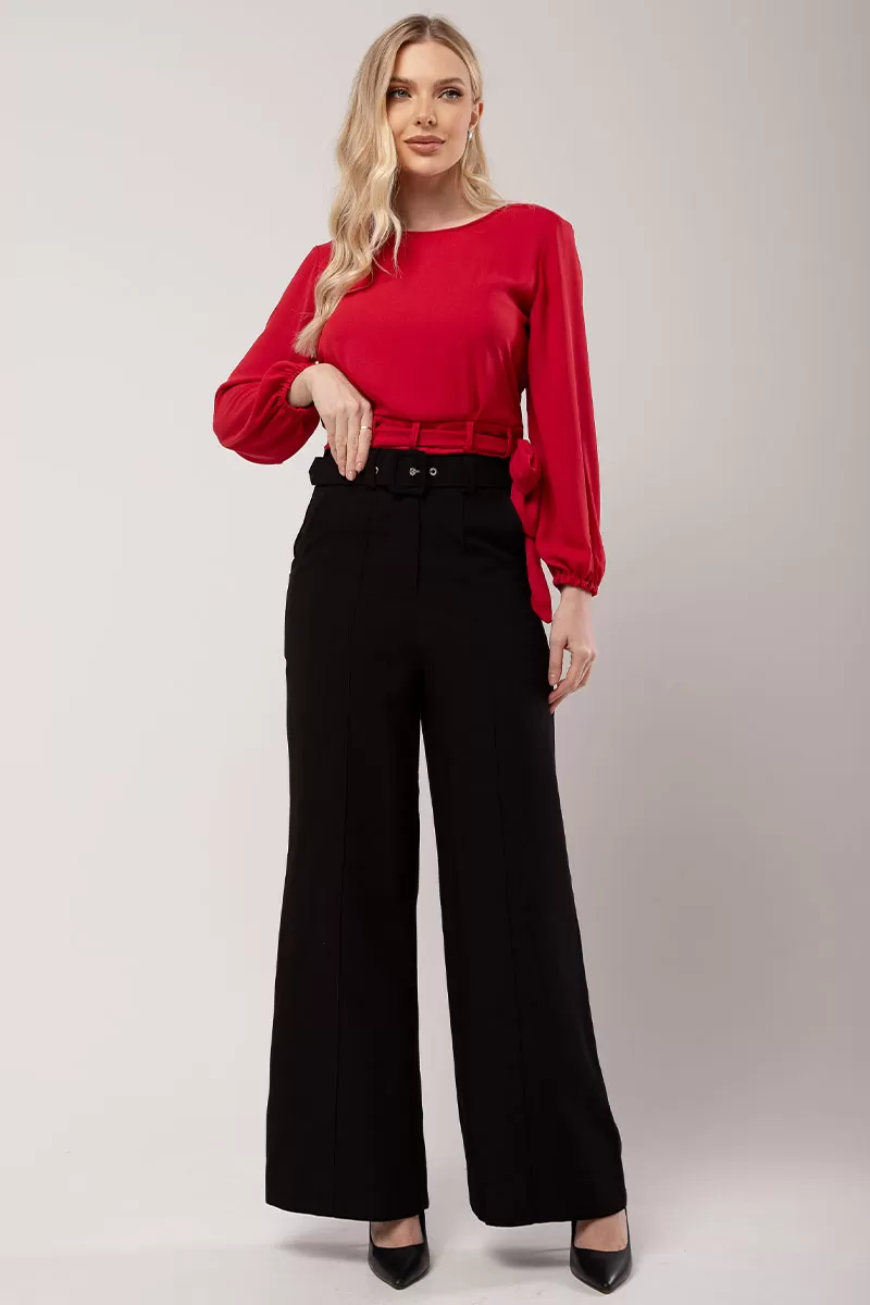 Miss Misses - Blusa Miss Misses Chiffon C/Faixa Vermelho - 80554VERM