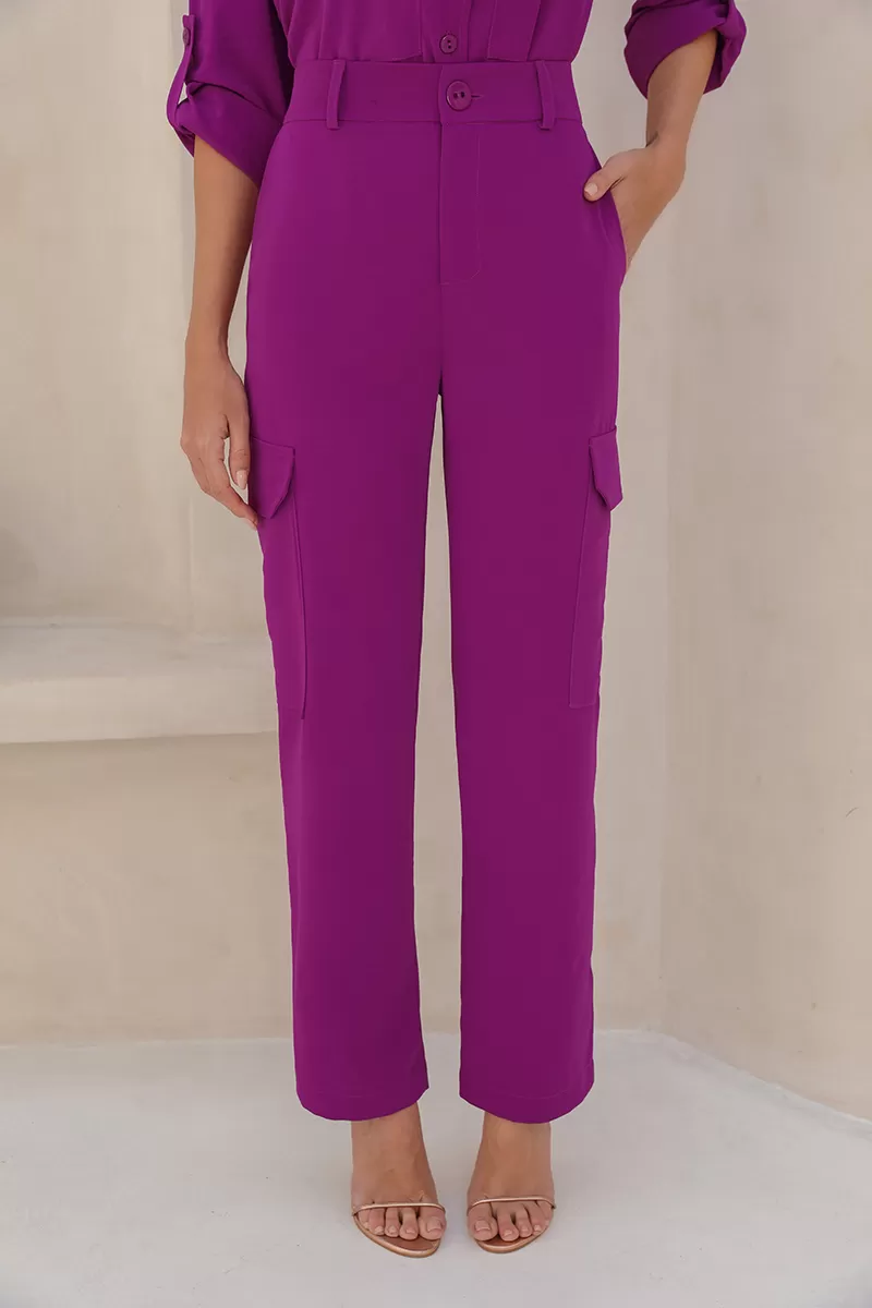 Dot Clothing - Conjunto Dot Clothing Aline Alfaiataria Fúcsia - 2448FUCSIA