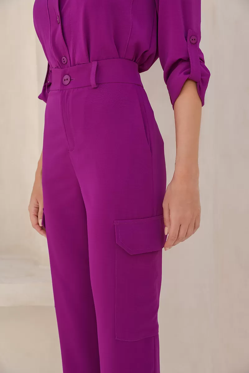 Dot Clothing - Conjunto Dot Clothing Aline Alfaiataria Fúcsia - 2448FUCSIA